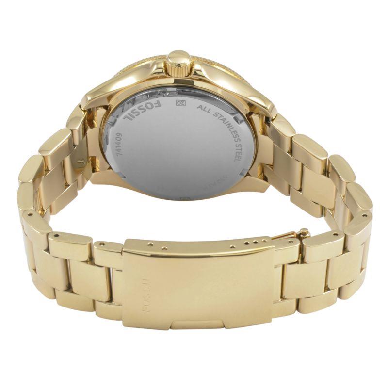 Fossil Cecile Multifunction Champagne Dial Gold Steel Strap Watch for Women - AM4510 Watches Fossil   