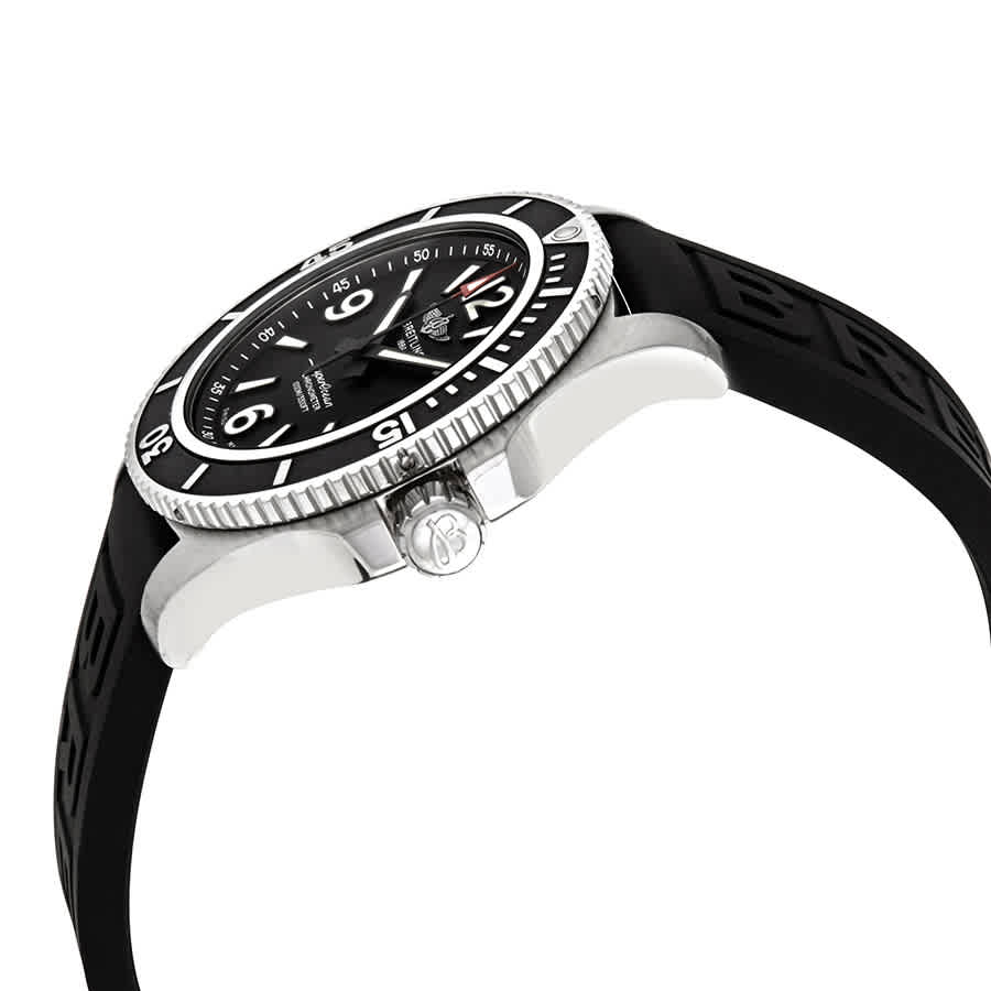 Breitling Superocean II 44mm Black Dial Black Rubber Strap Watch for Men - A17367D71B1S2 Watches Breitling   