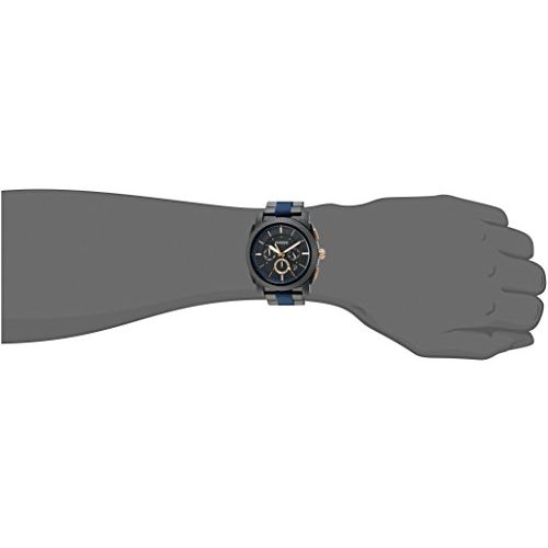 Fossil Machine Chronograph Black Dial Two Tone Steel Strap Watch for Men - FS5164 Watches Fossil   