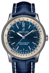 Breitling Navitimer Automatic 38mm Blue Dial Blue Leather Strap Mens Watch - A17325211C1P1 Watches Breitling   