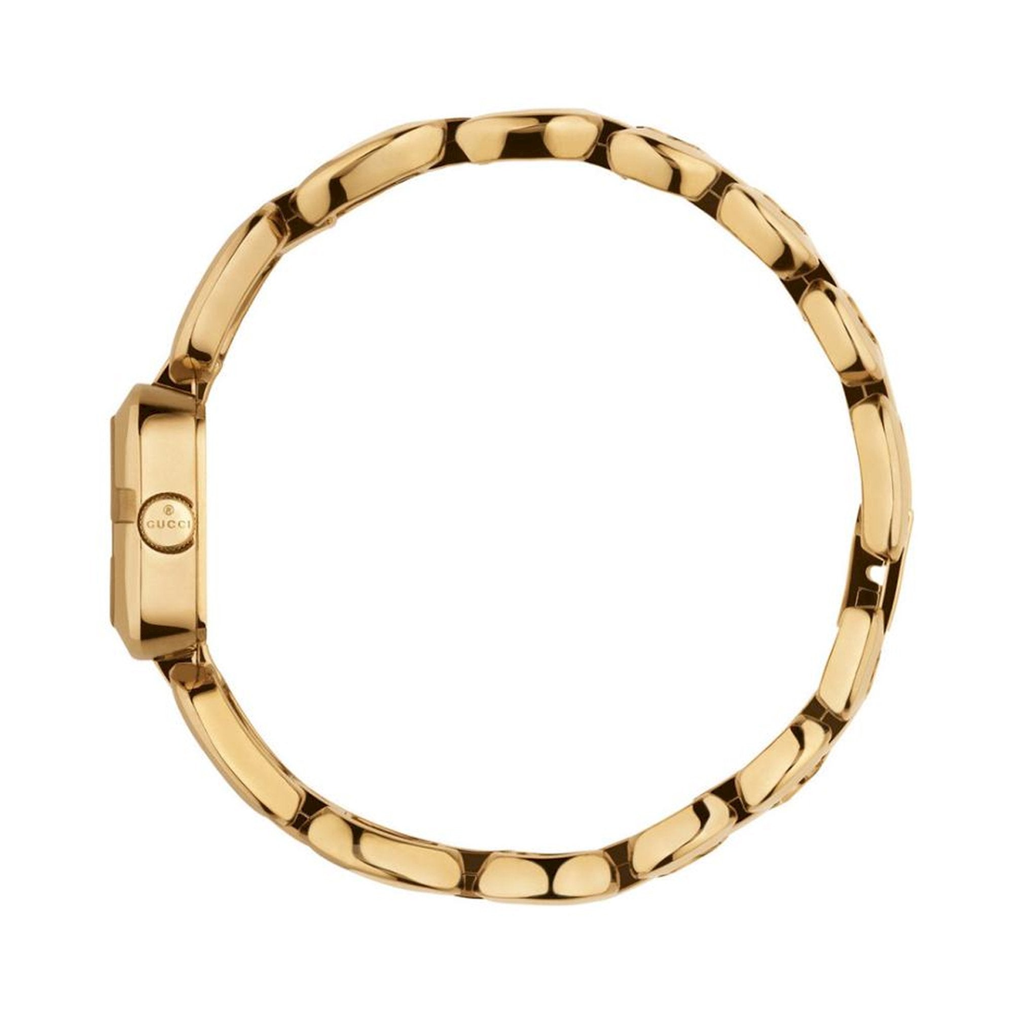 Gucci G Gucci Diamonds Mother of Pearl Dial Yellow Gold Steel Strap Watch For Women - YA125513 Watches Gucci   