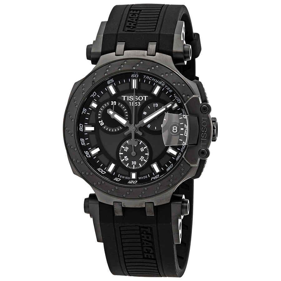 Tissot T Race Chonograph Anthracite Dial Black Silicon Strap Watch For Men - T115.417.37.061.03 Watches Tissot   