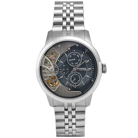 Fossil Townsman Multifunction Black Dial Silver Steel Strap Watch for Men - ME1135 Watches Fossil   