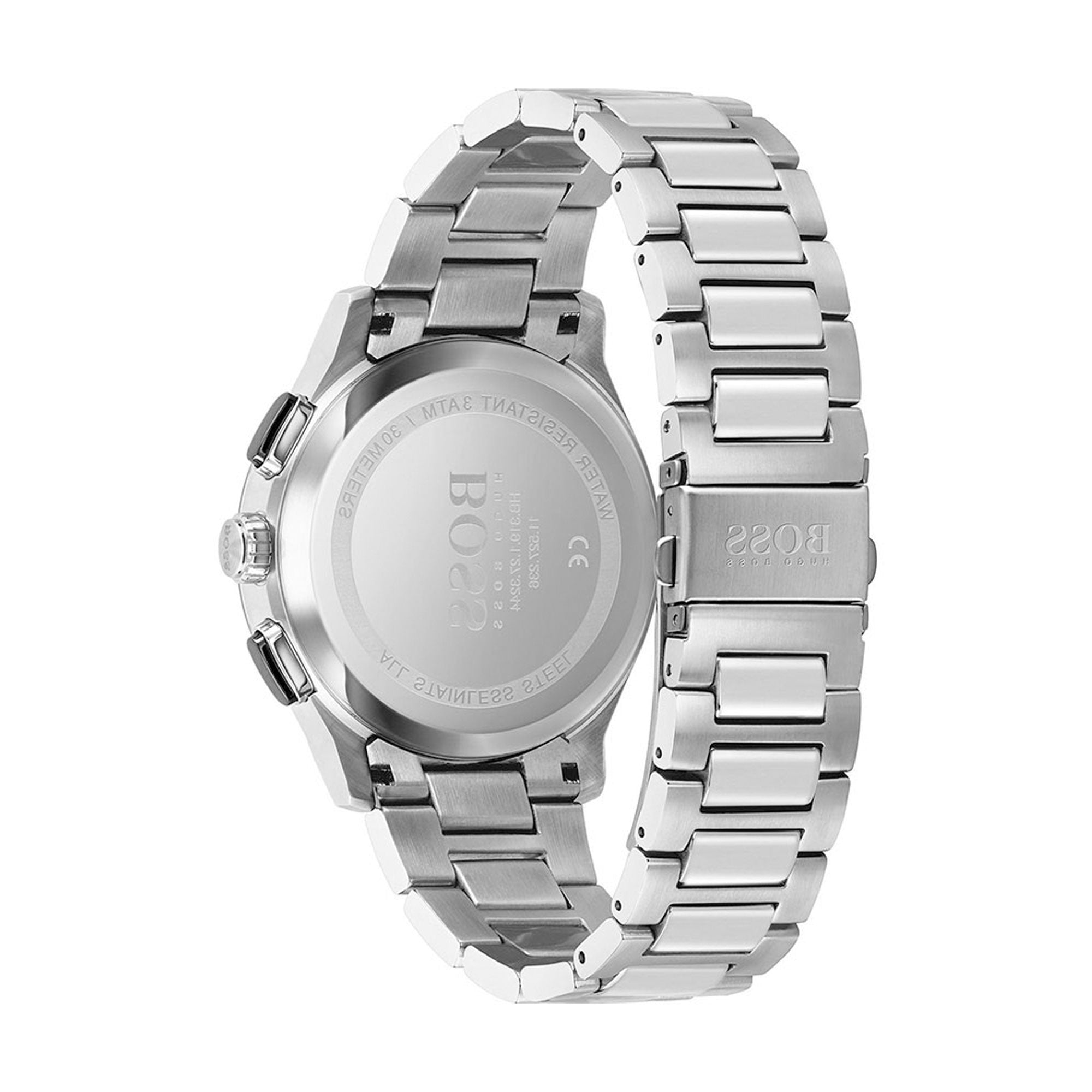 Hugo Boss Peak Black Dial Silver Steel Strap Watch for Men - 1513762 Watches Hugo Boss   