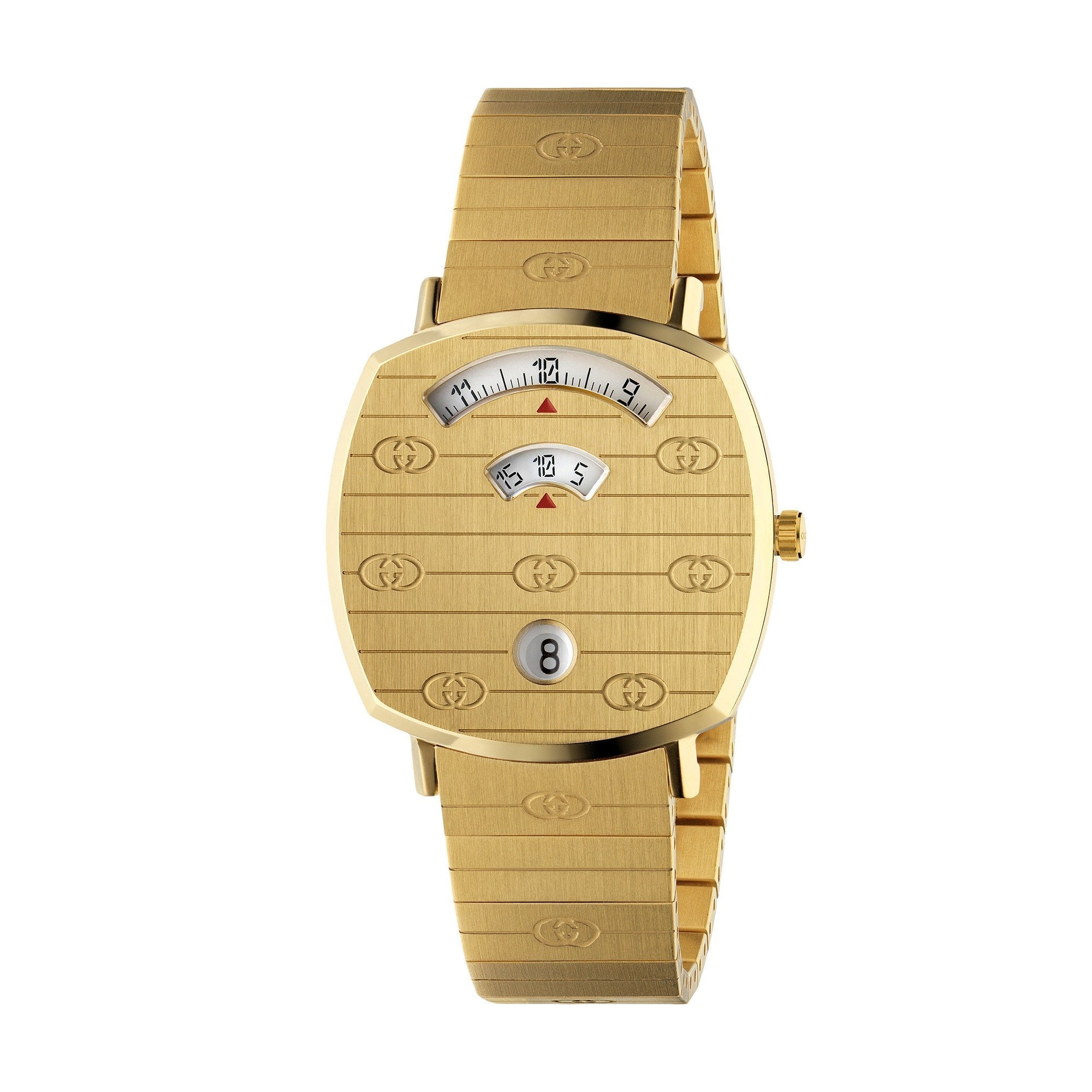 Gucci Grip Yellow Gold Dial Yellow Gold Steel Strap Unisex Watch -  YA157403 Watches Gucci   