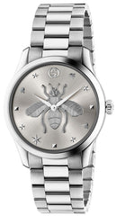 Gucci G Timeless Silver Dial Silver Steel Strap Watch For Women - YA1264126 Watches Gucci   