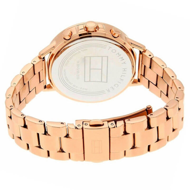 Tommy Hilfiger Carly Rose Gold Dial Rose Gold Stainless Steel Strap Watch for Women - 1781788 Watches Tommy Hilfiger   