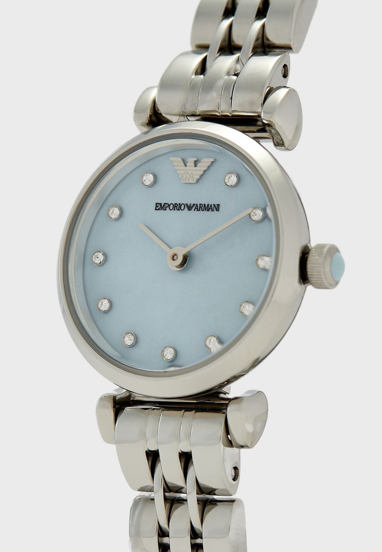 Emporio Armani Gianni Blue Dial Silver Stainless Steel Watch For Women - AR1961 Watches Emporio Armani   