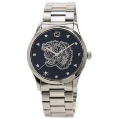 Gucci G Timeless Tiger Black Dial Silver Steel Strap Watch For Women - YA1264125 Watches Gucci   