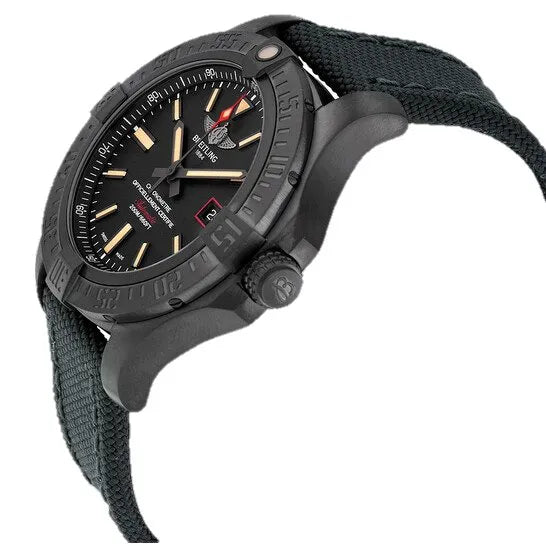 Breitling Avenger Blackbird 44mm Black Dial Black Nylon Strap Watch for Men - V1731110/BD74/109W/M20BASA.1 Watches Breitling   