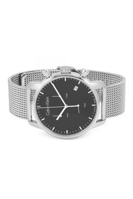 Calvin Klein City Chronograph Black Dial Silver Mesh Bracelet Watch for Men - K2G27121 Watches Calvin Klein   