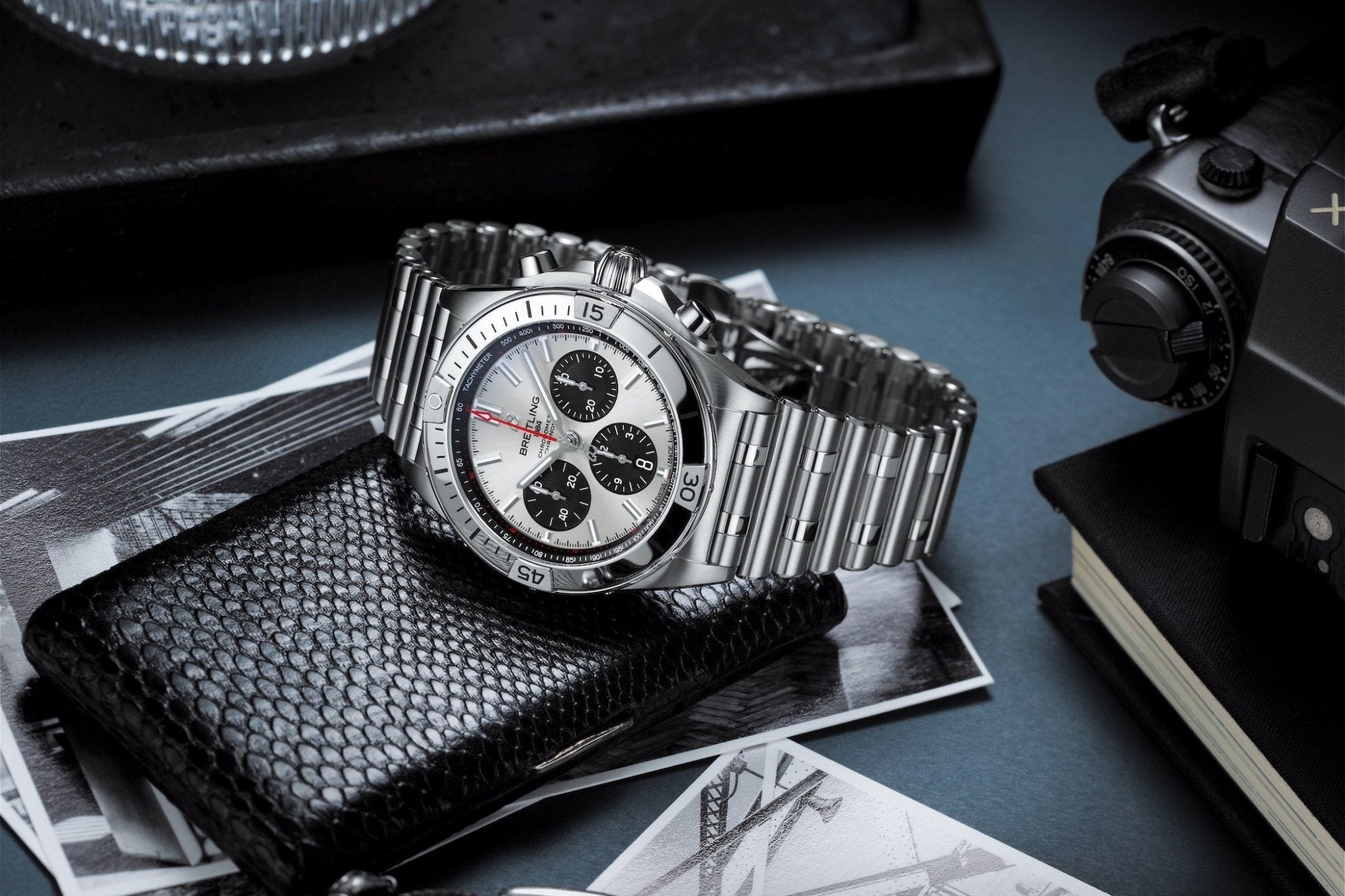 Breitling Chronomat B01 42mm Silver Dial Silver Steel Strap Watch for Men - AB0134101G1A1 Watches Breitling   