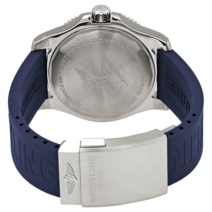 Breitling Superocean 44mm Automatic Blue Dial Blue Rubber Strap Watch for Men - A17367D81C1S2 Watches Breitling   
