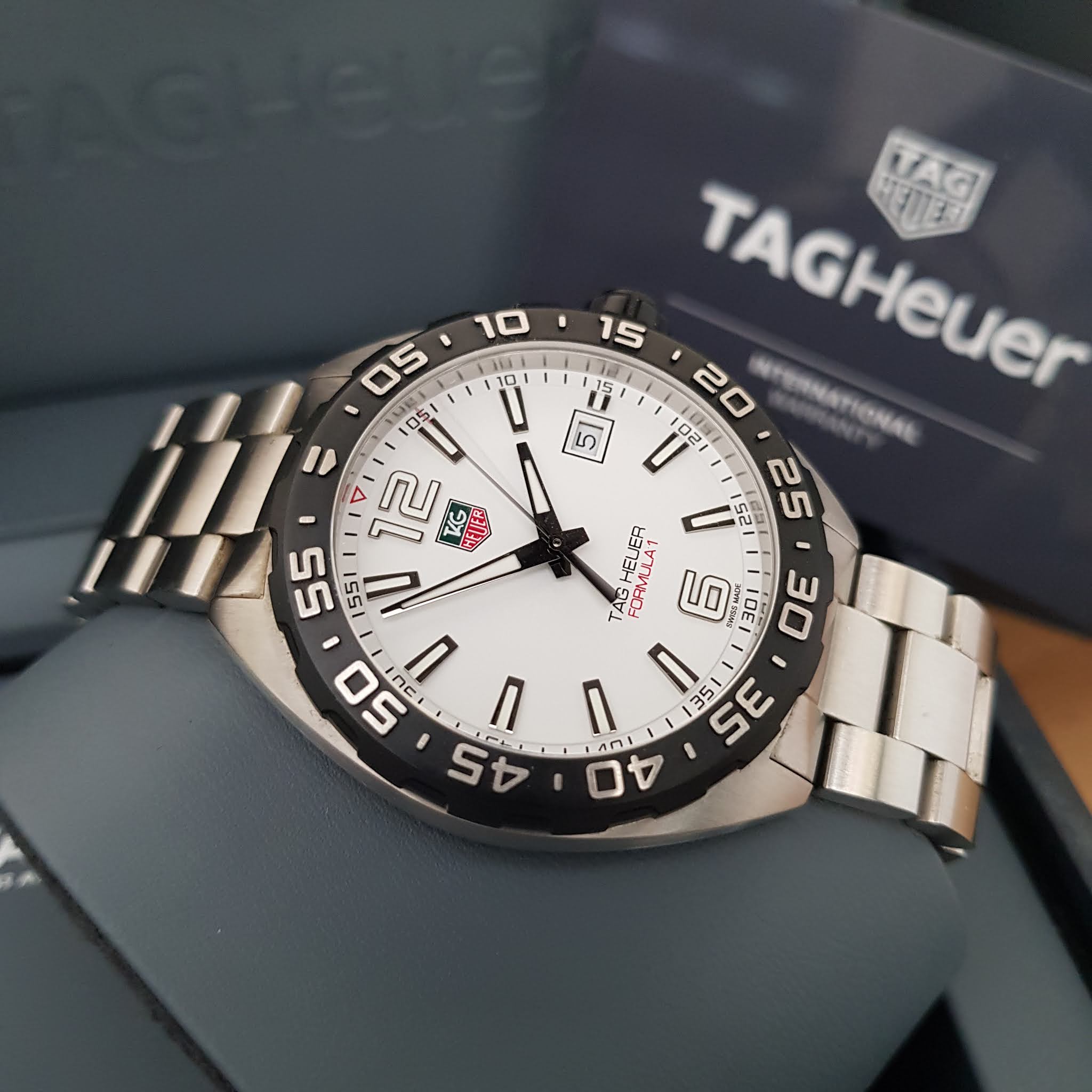 Tag Heuer Formula 1 Quartz 41mm White Dial Silver Steel Strap Watch for Men - WAZ1111.BA0875 Watches Tag Heuer   