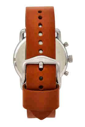 Fossil The Commuter Blue Dial Brown Leather Strap Watch for Men - FS5401 Watches Fossil   