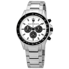 Maserati SFIDA Chronograph Quartz White Dial Watch For Men - R8873640003 Watches Maserati   