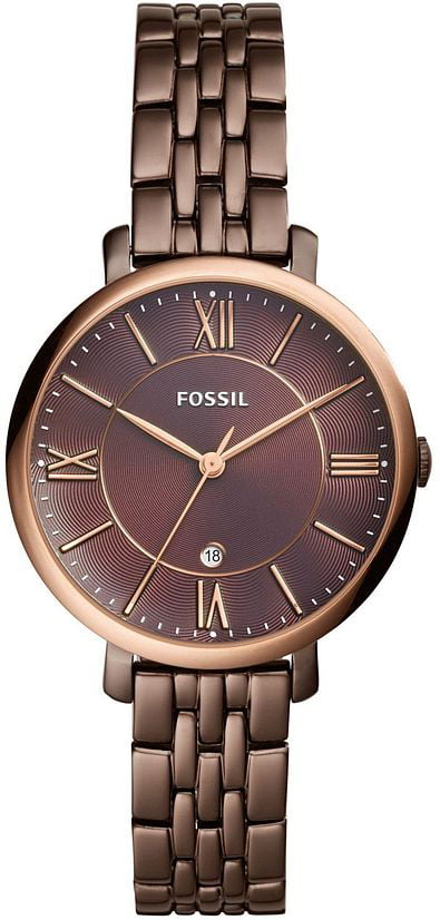 Fossil Jacqueline Brown Dial Brown Steel Strap Watch for Women - ES4275 Watches Fossil   