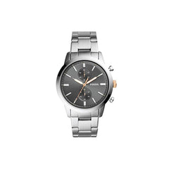 Fossil Townsman Chronograph Grey Dial Silver Steel Strap Watch for Men - FS5407 Watches Fossil   