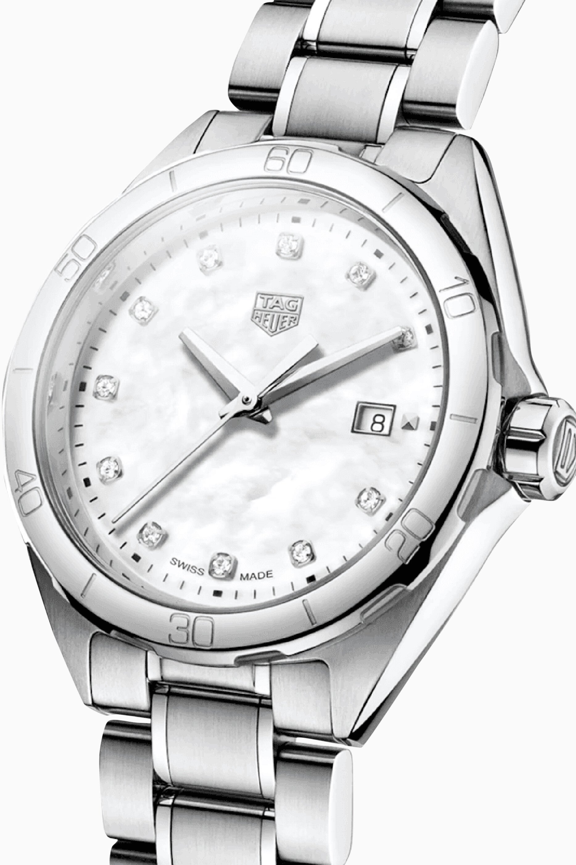 Tag Heuer Formula 1 White Mother of Pearl Dial Silver Steel Strap Watch for Women - WBJ1319.BA0666 Watches Tag Heuer   