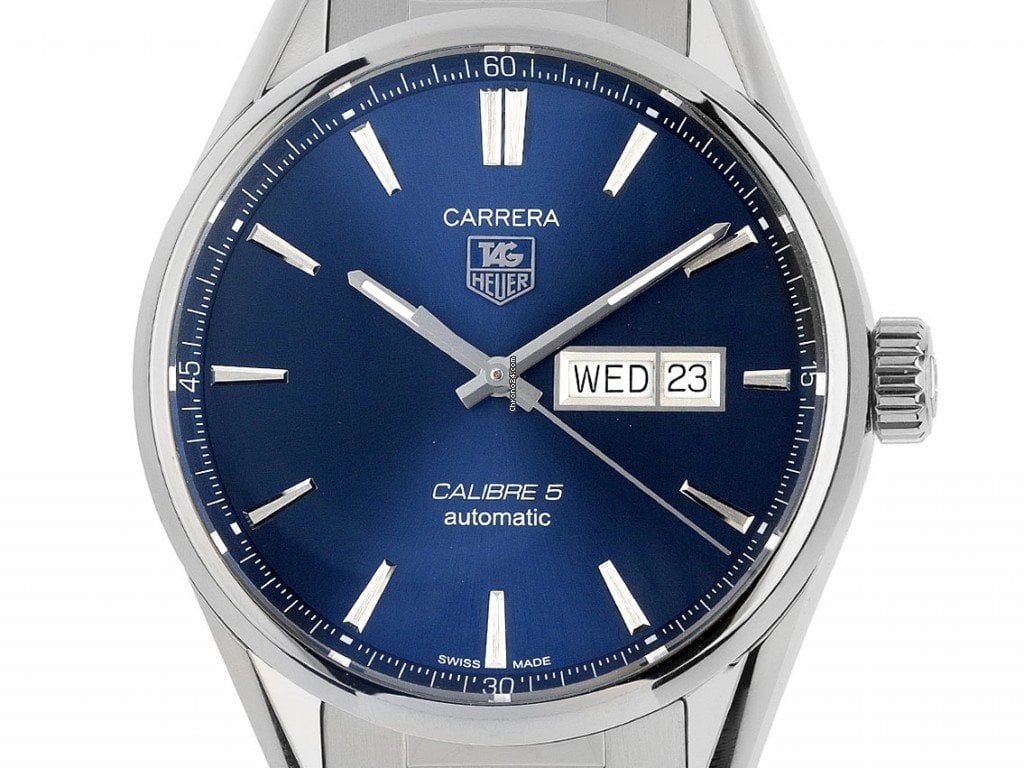 Tag Heuer Carrera Automatic 41mm Blue Dial Silver Steel Strap Watch for Men - WAR201E.BA0723 Watches Tag Heuer   