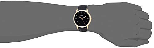 Fossil The Minimalist Black Dial Black Leather Strap Watch for Men - FS5376 Watches Fossil   