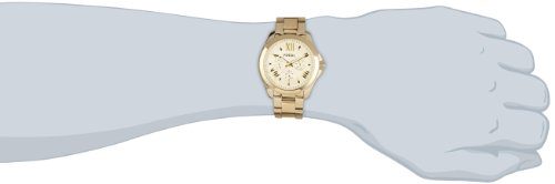 Fossil Cecile Multifunction Champagne Dial Gold Steel Strap Watch for Women - AM4510 Watches Fossil   