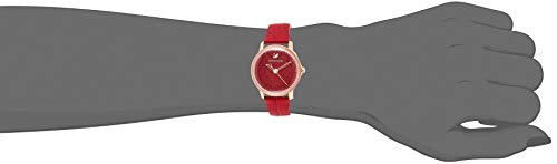 Swarovski Crystalline Hours Red Crystal Dial Red Leather Strap Watch for Women - 5295380 Watches Swarovski   