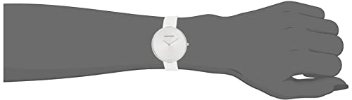 Calvin Klein Full Moon White Dial White Leather Strap Watch for Women - K8Y231L6 Watches Calvin Klein   