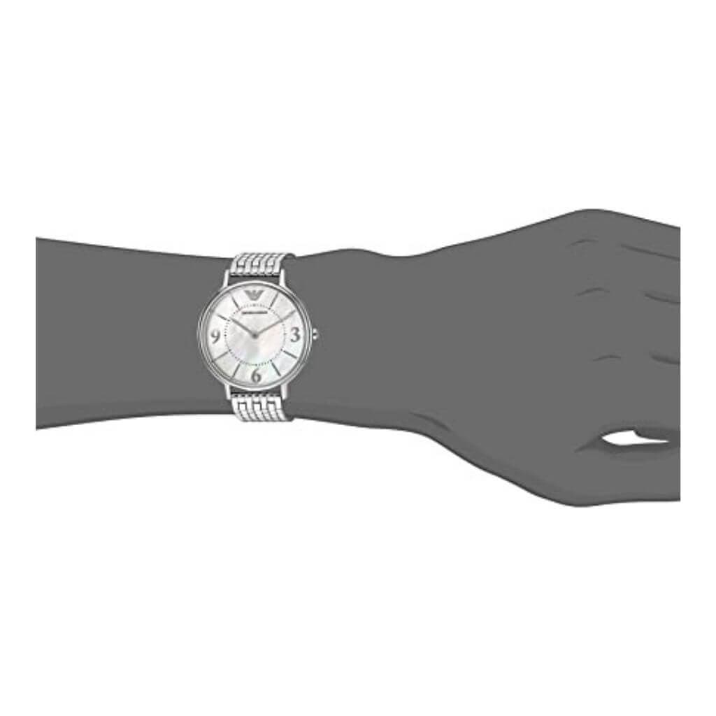 Emporio Armani Mother of Pearl Dial Silver Stainless Steel Watch For Women - AR2507 Watches Emporio Armani   