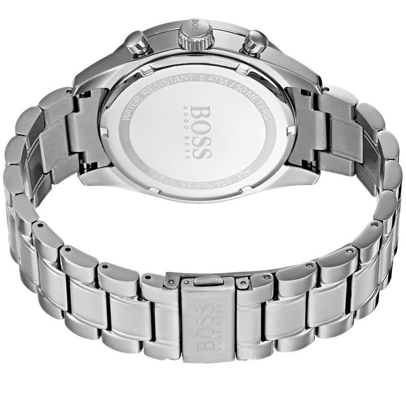Hugo Boss Driver Black Dial Silver Steel Strap Watch for Men - 1512883 Watches Hugo Boss   
