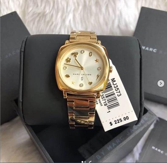 Marc Jacobs Mandy White Dial Gold Stainless Steel Strap Watch for Women - MJ3573 Watches Marc Jacobs   