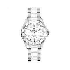 Tag Heuer Aquaracer Quartz 35mm White Dial Two Tone Steel Strap Watch Women - WAY131B.BA0914 Watches Tag Heuer   