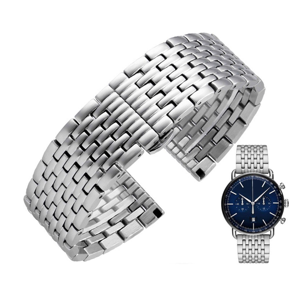 Emporio Armani Aviator Chronograph Blue Dial Silver Stainless Steel Watch For Men - AR11238 Watches Emporio Armani   