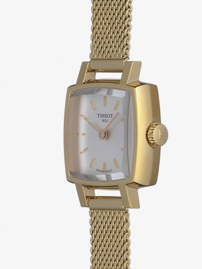 Tissot Lovely Square Gold Mesh Bracelet Watch For Women - T058.109.33.031.00 Watches Tissot   