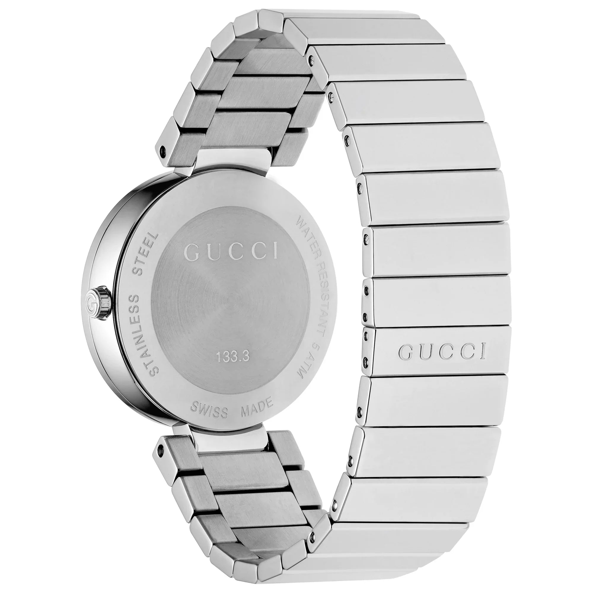 Gucci G Interlocking Silver Dial Silver Steel Strap Watch For Women - YA133308 Watches Gucci   