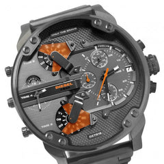 Diesel Mr Daddy 2.0 Chronograph Grey Dial Grey Stainless Steel Strap Watch For Men - DZ7315 Watches Diesel   