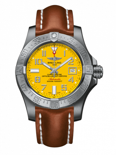 Breitling Avenger 11 Seawolf Stainless Steel Cobra Yellow Dial Mens Watch - A1733110/I519/434X Watches Breitling   