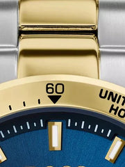 Hugo Boss Hero Blue Dial Two Tone Steel Strap Watch for Men - 1513767 Watches Hugo Boss   