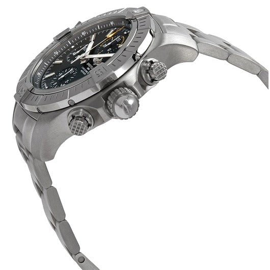 Breitling Avenger Chronograph 45mm Black Dial Silver Steel Strap Watch for Men - A13317101B1A1 Watches Breitling   