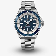 Breitling Superocean Automatic 42mm Blue Dial Silver Steel Strap Watch for Men - A17375E71C1A1 Watches Breitling   