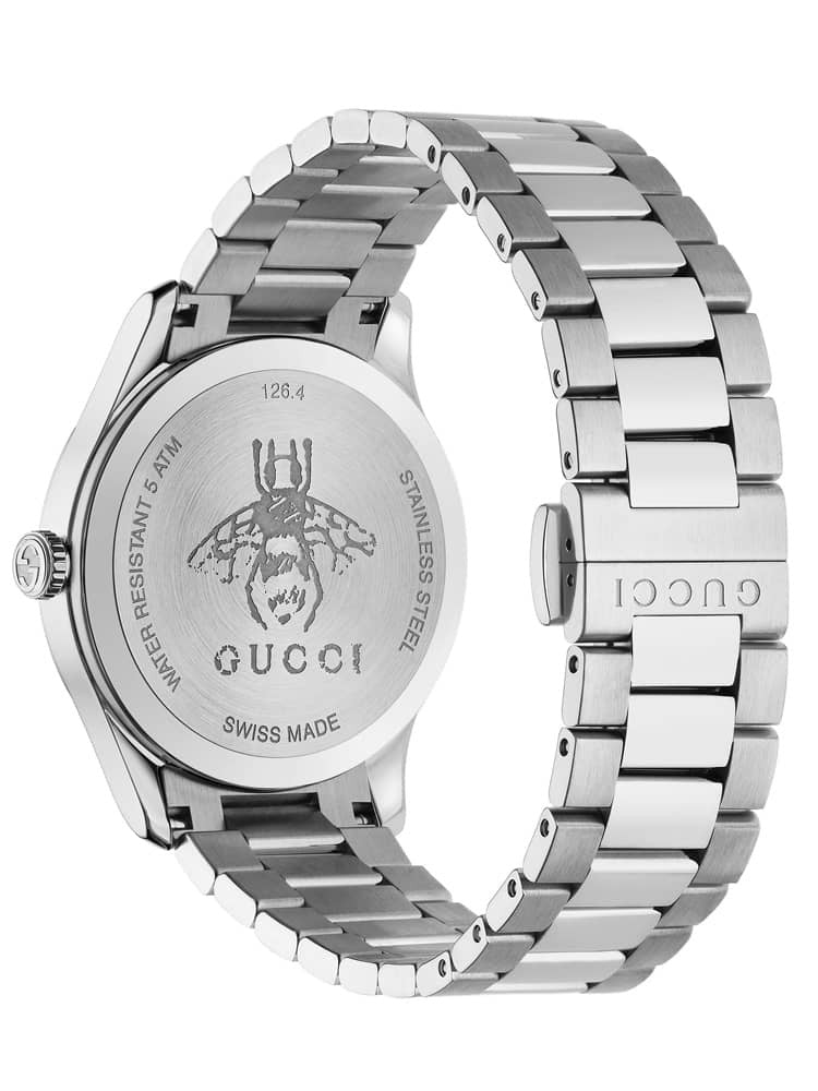 Gucci G Timeless Silver Dial Silver Steel Strap Watch For Women - YA1264126 Watches Gucci   