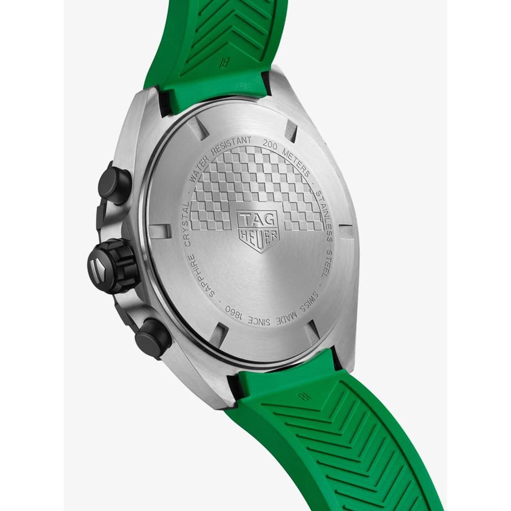 Tag Heuer Formula 1 Chronograph 41mm Green Dial Green Rubber Strap Watch for Men - CAZ101AP.FT8056 Watches Tag Heuer   