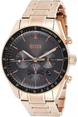 Hugo Boss Trophy Grey Dial Rose Gold Steel Strap Watch for Men - 1513632 Watches Hugo Boss   