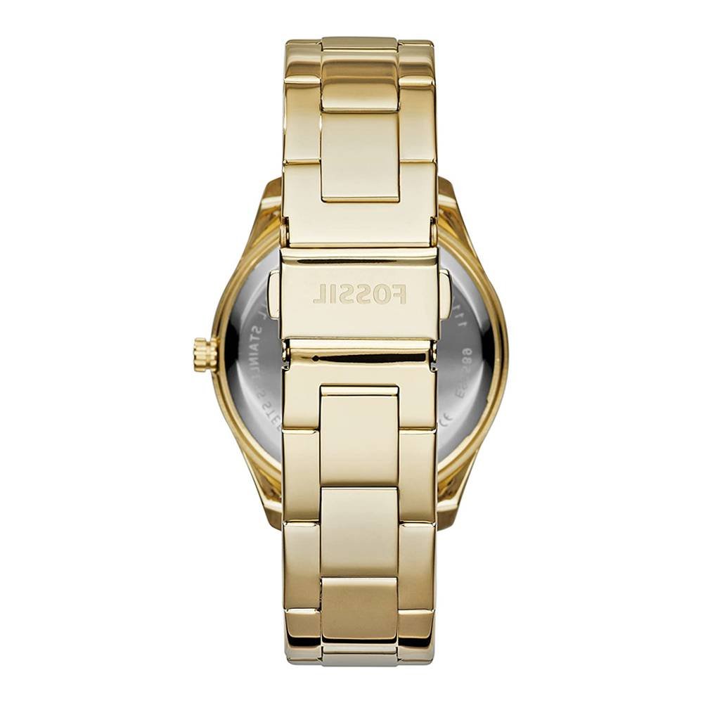 Fossil Stella Multifunction Gold Dial Gold Steel Strap Watch for Women - ES3589 Watches Fossil   