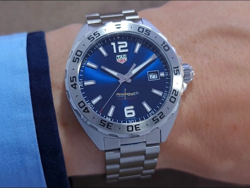 Tag Heuer Formula 1 Stainless Steel 41mm Blue Dial Silver Steel Strap Watch for Men - WAZ1118.BA0875 Watches Tag Heuer   