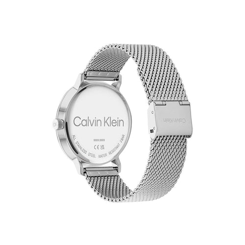 Calvin Klein City Chronograph White Dial Silver Mesh Bracelet Watch for Men - K2G2G126 Watches Calvin Klein   