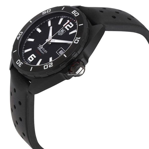 Tag Heuer Formula 1 Automatic 41mm Black Dial Black Rubber Strap Watch for Men - WAZ2115.FT8023 Watches Tag Heuer   