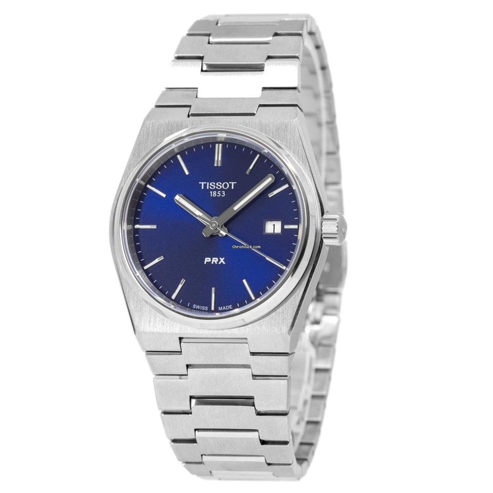 Tissot PRX Quartz Blue Dial Stainless Steel 35mm Watch For Men - T137.210.11.041.00 Watches Tissot   