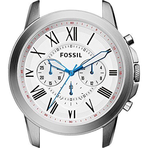 Fossil Grant Chronograph White Dial Brown Leather Strap Watch for Men - FS5060 Watches Fossil   