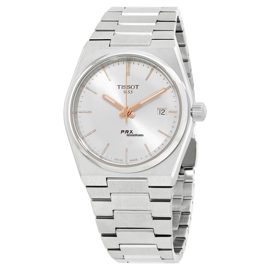 Tissot PRX 35mm Silver Dial Silver Steel Strap Watch For Women - T137.210.11.031.00 Watches Tissot   